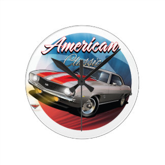 1968 Camaro SSクロック ラウンド壁時計