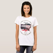 1968 Chevelle Chevy USA muscle car girl tank Tシャツ (正面フル)