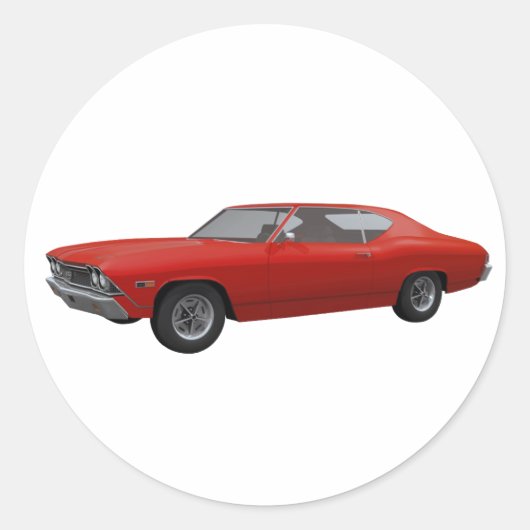 1968 Chevelle SS:赤仕上げ ラウンドシール (正面)