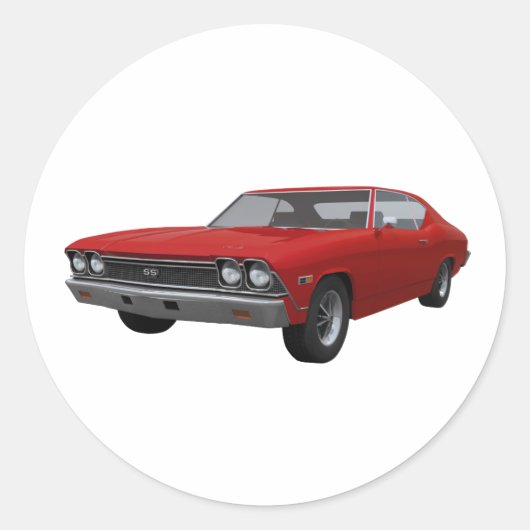 1968 Chevelle SS:赤仕上げ ラウンドシール (正面)