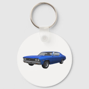 1968 Chevelle SS:青仕上げ キーホルダー