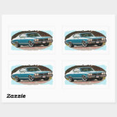 1968_Chevrolet_Chevelle_SS 長方形シール (シート)