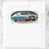 1968_Chevrolet_Chevelle_SS 長方形シール (バッグ)