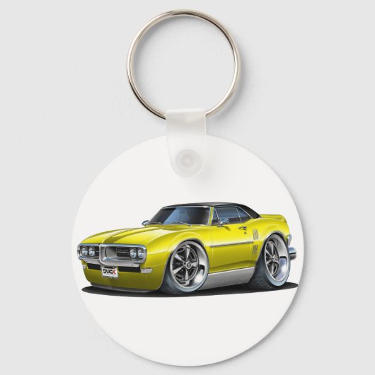1968 Firebird Yellow-Black Car キーホルダー (正面)