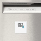 1968 Hippie Peace Signフラワーパワーアクア マグネット (インサイチュ (食洗機))