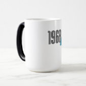 1968 Hippie Peace Signフラワーパワーアクア モーフィングマグカップ (正面左)