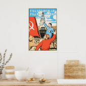 1968 Soviet Propaganda Poster A year without ポスター (キッチン)