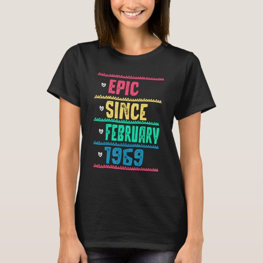 1969おもしろい年2月以来の叙事詩53誕生日53 Ye Tシャツ (正面)
