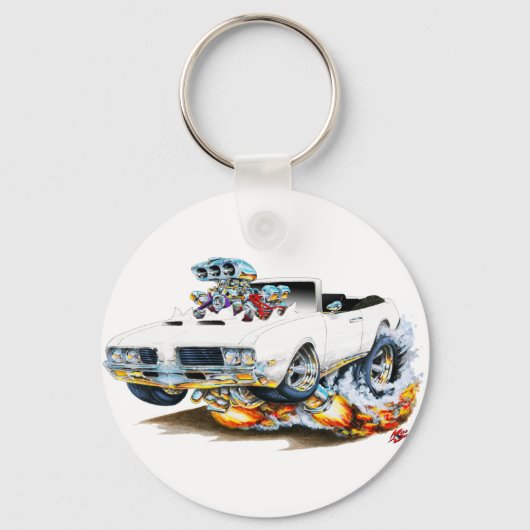 1969オールズカトラスホワイトコンバーチブル キーホルダー (正面)