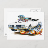 1969オールズカトラスホワイトコンバーチブル ポストカード (正面/裏面)