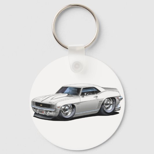 1969カマロ白車 キーホルダー (正面)