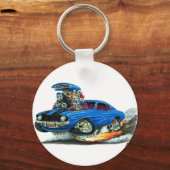 1969カマロSSブルーブラックカー キーホルダー (正面)