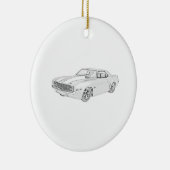 1969シボレーカマロペンシルスタイルイラストレーション セラミックオーナメント (右)
