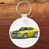 1969シヴェレイエローブラックカー キーホルダー (正面)