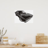 1969ドッジチャージャーポスター ポスター (キッチン)