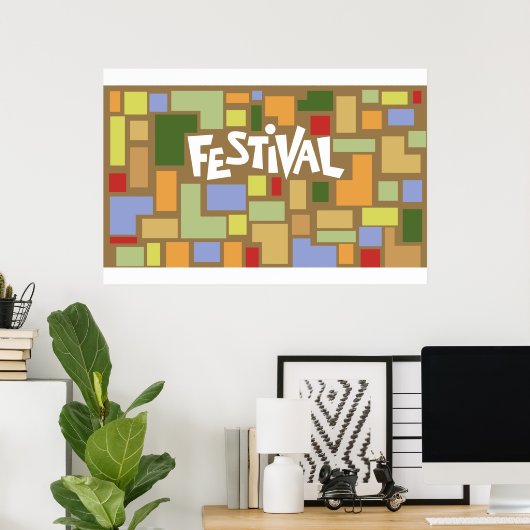 1969ハーレムカルチャーフェスティバルステージデザイン ポスター (ホームオフィス)