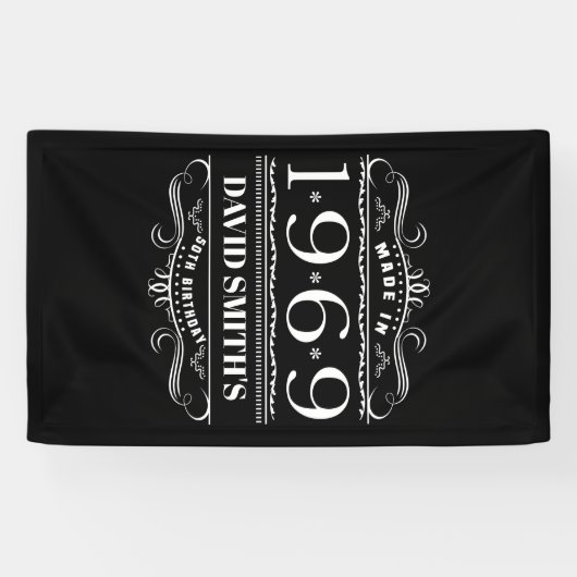 1969パーソナライズされた誕生日男性へ 横断幕 (横)