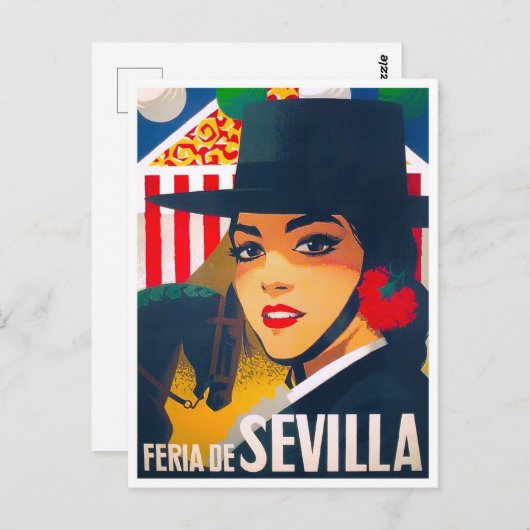 1969フェリアデセヴィラスペインヴィンテージ旅行 ポストカード (正面/裏面)