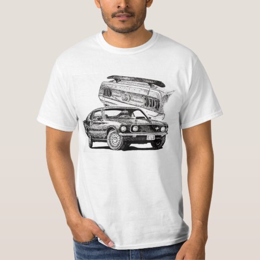 1969マッハ1クラシックマッスルカー Tシャツ (正面)