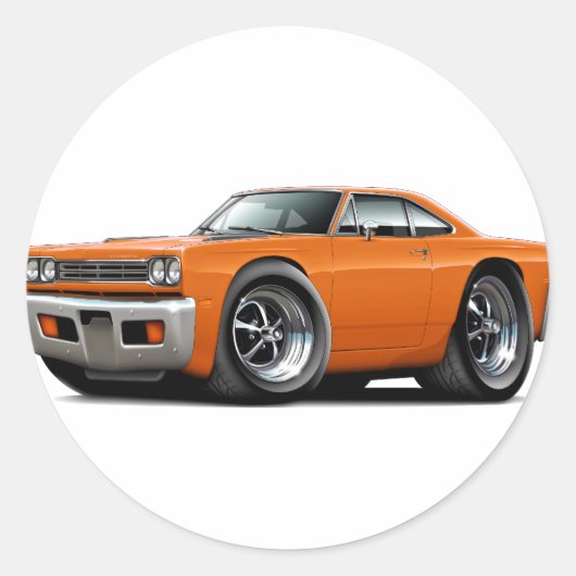 1969ロードランナーオレンジカー ラウンドシール (正面)