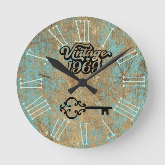 1969ヴィンテージアクリル製壁時計 ラウンド壁時計 (正面)