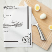 1969匹のパテントのスケッチの魚の魅惑の台所タオル キッチンタオル (四つ折り)