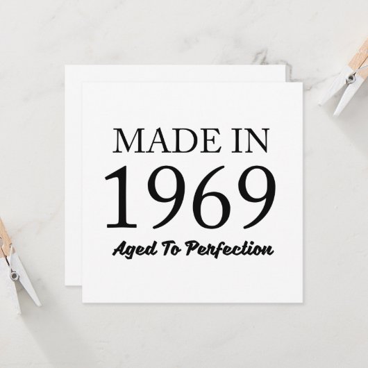 1969年に作られる カード (正面/裏面インサイチュ)