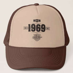 1969年に生まれて下さい(Dark&Lightgrey) キャップ