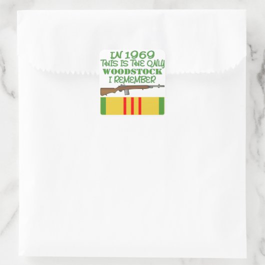 1969年に私がベトナムを覚えている唯一のウッドストック スクエアシール (バッグ)