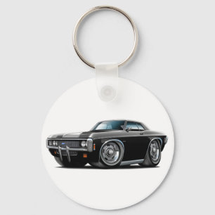 1969年のインパラの黒い車 キーホルダー