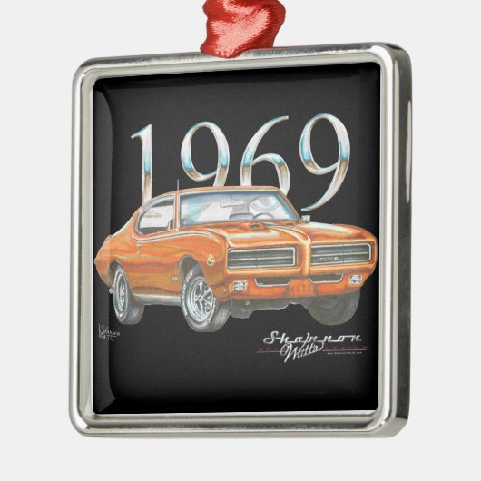 1969年のポンティアクGTOの裁判官のクリスマスのオーナメント メタルオーナメント (左)