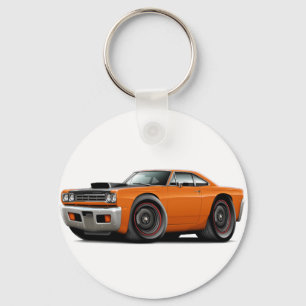 1969年のロードランナーのオレンジ黒いフードのスコップ車 キーホルダー