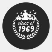 1969年の卒業又は懇親会デザイン ラウンドシール (正面)