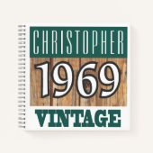 1969年の名前ヴィンテージ・ノートブック ノートブック (正面)