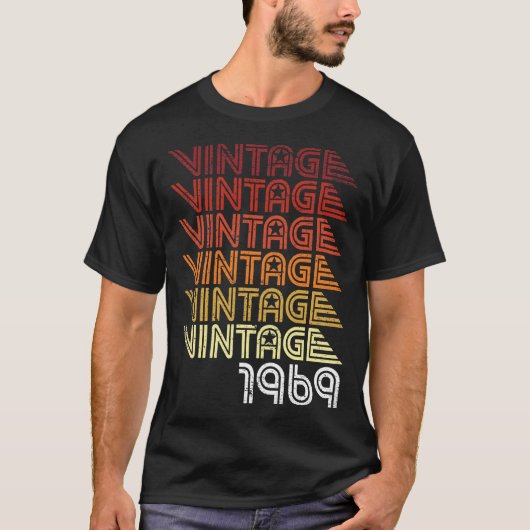 1969年の50周年誕生日生まれギフトレトロ Tシャツ (正面)