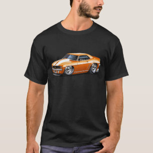 1969年のCamaroのオレンジ白の車 Tシャツ