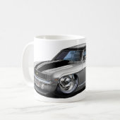 1969年のCamaroの灰色黒い車 コーヒーマグカップ (正面左)