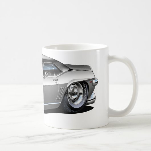1969年のCamaroの灰色黒い車 コーヒーマグカップ (右)