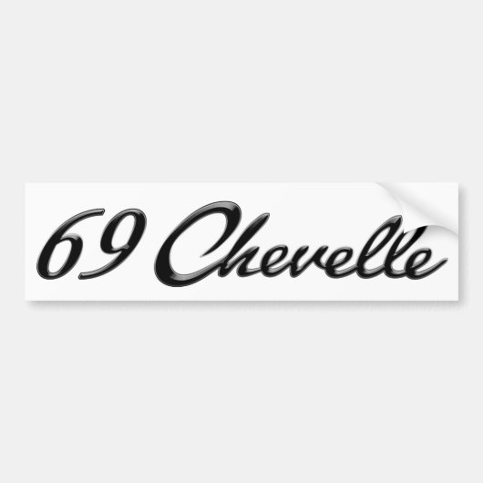 1969年のChevelleのバンパーステッカー バンパーステッカー (正面)