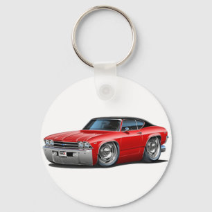 1969年のChevelleの赤黒い上車 キーホルダー