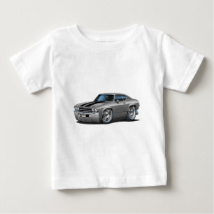1969年のChevelleの銀黒い車 ベビーTシャツ