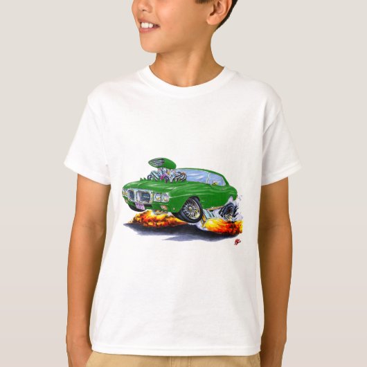 1969年のFirebirdの緑車 Tシャツ (正面)
