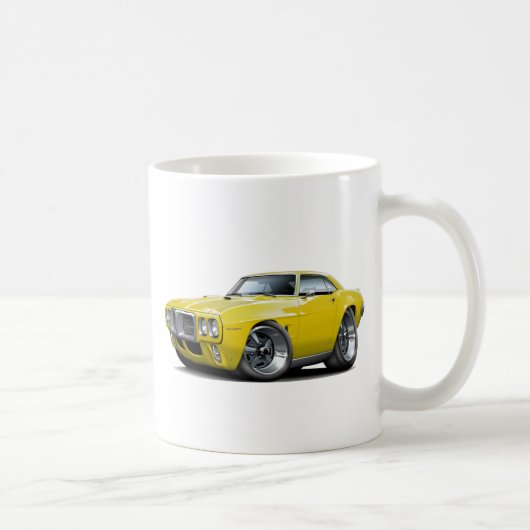 1969年のFirebirdの黄色い車 コーヒーマグカップ (右)
