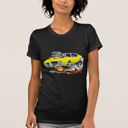 1969年のOldsのカットラスの黄色車 Tシャツ (正面)