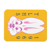 1969年のTLHSバニー・ガールクラス マグネット (横)