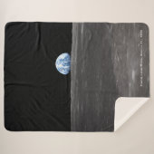 1969年アポロ11号、月の上を昇る地球 シェルパブランケット (正面(横))