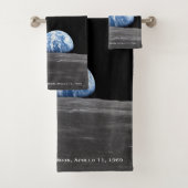 1969年アポロ11号、月の上を昇る地球 バスタオルセット (インサイチュ)