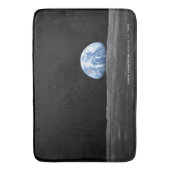 1969年アポロ11号、月の上を昇る地球 バスマット (正面縦)