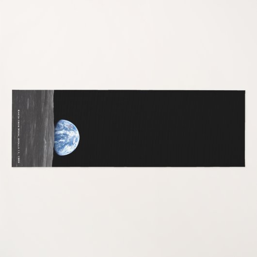 1969年アポロ11号、月の上を昇る地球 ヨガマット (正面(横))