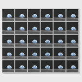 1969年アポロ11号、月の上を昇る地球 ラッピングペーパー (フラット)